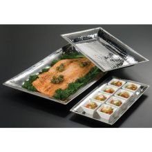 American Metalcraft 22” x 13” Rectangular Hammered Stainless Steel Tray