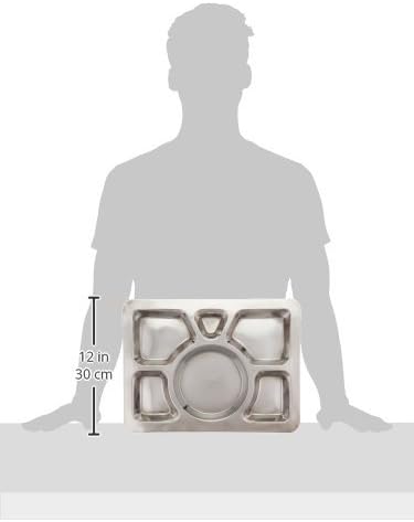 Winco Mess Tray, 6 Compartment, Style A, S/S, 15-1/2"x11-1/2