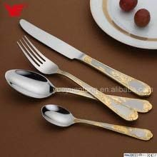 Venezia Collection 75-Piece Fine Flatware Set, Silverware Cutlery Dining Service for 12, Premium 18/10 Surgical Stainless Steel, 24K Gold-Plated Hostess Serving Set (Hampton)
