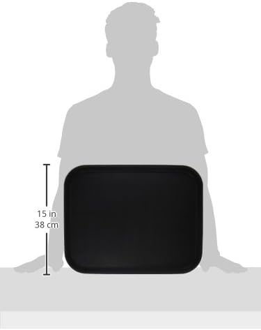 Winco 14" x 18" Easy Hold Rubber Lined Tray, Black, Rectangular