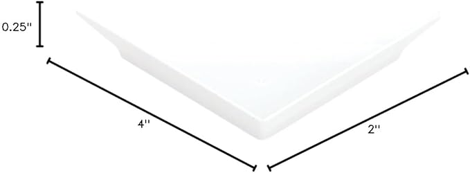 Restaurantware 4 x 2 Inch Mini Appetizer Plates 100 Disposable Triangle Plates - Serve Hors D'oeuvres Samples Or Snacks For Parties Or Catering White Plastic Mini Dessert Plates