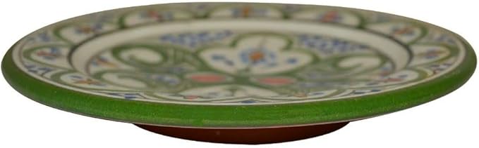 Ceramic Plates Handmade Appetizer Tapas Set Of 4 - White Green