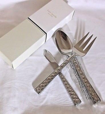Kate Spade New York Classic Quilted 3 Piece Serving Set Flatware