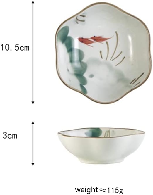 Asian Ceramic Appetizer Plates, Japanese Style Underglaze Porcelain Sauce Dish, Chinese Style Soy Sauce Dipping Small Bowls, Set of 4 Dinnerware Set