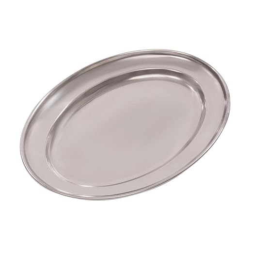 Olympia Stainless Steel Oval Serving Food Tray 220mm K361