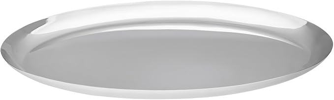 Godinger Oval Tray Stainless Steel,18x12, for Versatile Serving and Display