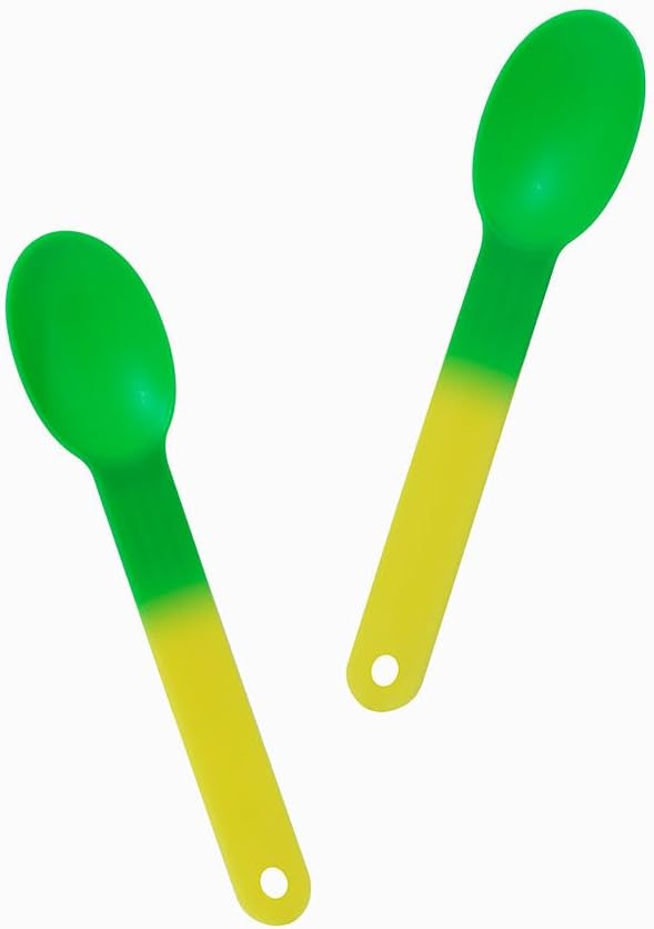 1000-Count XL Color Changing Ice Cream Plastic Spoons | Changes Yellow to Green When Cold | Perfect for Birthdays, Parties | Frozen Dessert Supplies