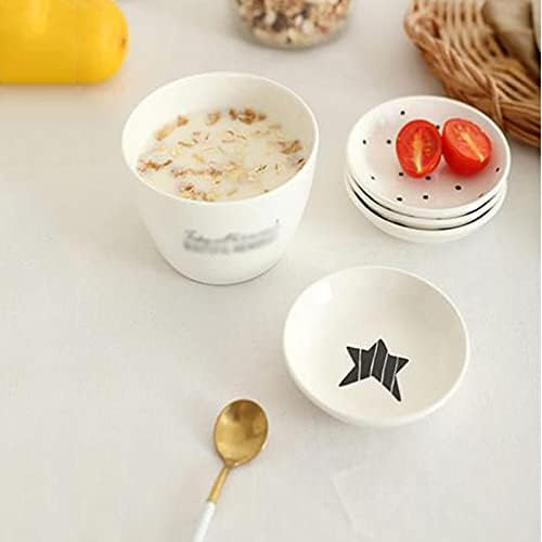 Appetizer Bowls Set of 3 Ceramic Sauce Dish Soy Sauce Appetizer Plates Side Dishes Dipping Bowls Serving for Snack Dessert Fruit Appetizer and Condiment Salad Bowls ( Color : A , Size : 3.94x0.98in )