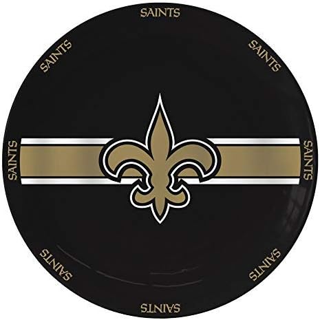 Boelter Brands NFL New Orleans Saints Ceramic Serving Plate, 11-Inch, Black