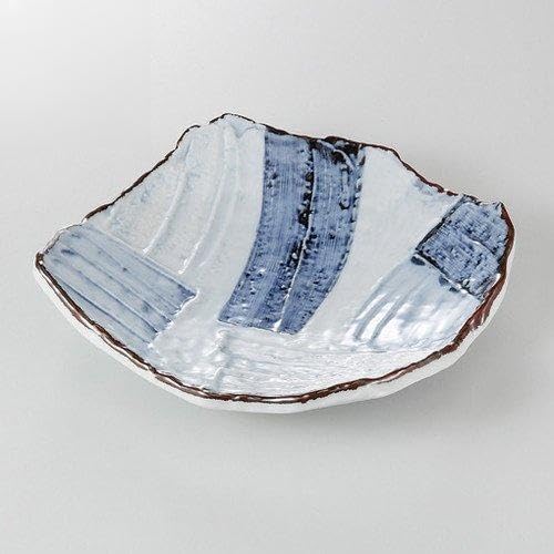 セトモノホンポ(Setomonohonpo) 3-Piece Set of 3 Nogosu Shaved Appetizer Plates, 7.9 x 7.8 x 1.8 inches (20 x 19.7 x 4.5 cm), 20.1 oz (590 g), Appetizer Plate, Japanese Tableware, Restaurants, Commercial Use,
