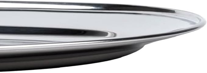 Soro Essentials- 21" x 14" Stainless Steel Oval Serving Platter 7mm Thickness Set of 2- Heavy Weight Serving Tray Party Food Display Tray Ideal for Serving Appetizer Charcuterie Food Snack Dessert