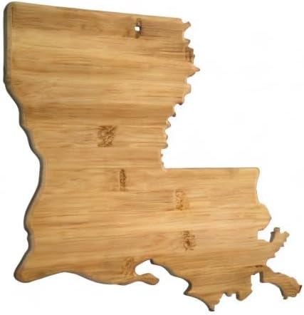 Totally Bamboo Louisiana State Shaped Bamboo Serving and Cutting Board