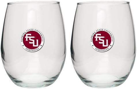 Heritage Pewter Florida State Stemless Glass Goblets β Set of 2 | 15 OZ Goblet Wine Glasses | Expertly Crafted Pewter Glass