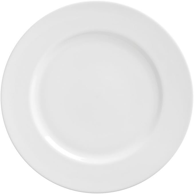 10 Strawberry Street Royal White 8" Salad/Dessert Plate, Set of 6, White