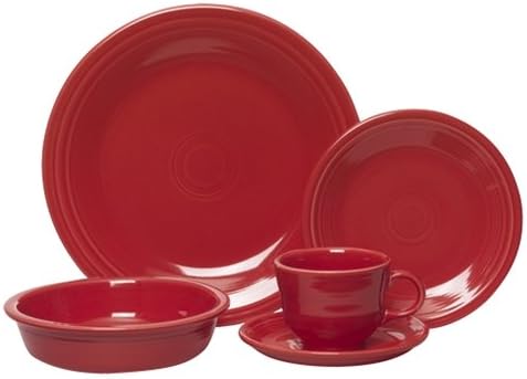 Fiesta 5-Piece Place Setting, Scarlet