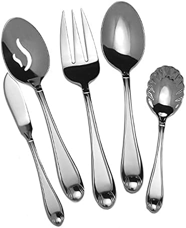 Oneida Satin Garnet 5 Serving Pieces 18/10 Stainless Flatware