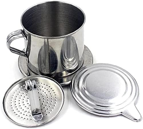 1 Set Vietnamese Coffee Filter Stainless Steel Coffee Pot Drip Infuse Cup Brewing Teapot No Need Paper Drip Coffee Pot Machine Filter Attractive processing