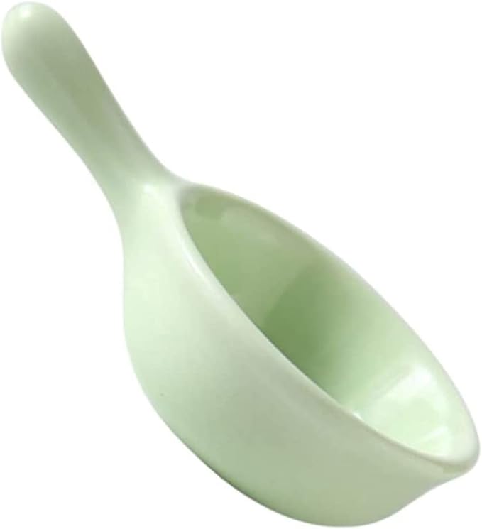 Ceramic Sauce Dish with Handle Seasoning Dish Sushi Soy Dipping Bowl Appetizer Plates for Wedding Home Party 40ML-Green