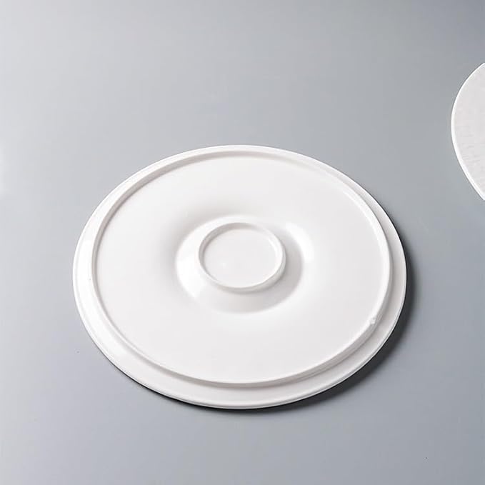 Kitchen Plates Creative Hotel Pure White Ceramic Tableware, Commercial Restaurant Soup Pasta Dish Plate, For Appetizers, Service Restaurant Plates(A)