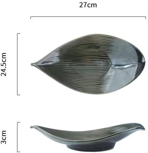 Exquisite Plates, Ceramic Tableware, Leaf Sashimi Plate, Cold Dish, Small Dish, Appetizer Plate, Pastry Plate and Fried Dish