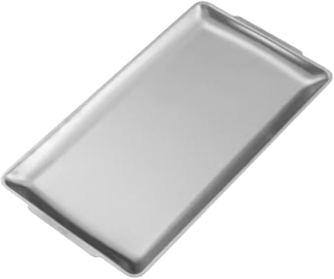 Metal Serving Tray for Food and Snacks, Rectangle Organizer for Dining, 36cmx20cm