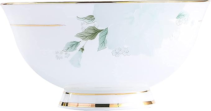 Bone China Dinner Set, Porcelain White Dinnerware Kitchen Dinning Round Tableware Combination Set with Cereal Bowls Dessert Plates and Soup Plates,