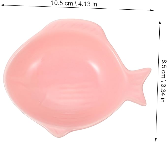 Homoyoyo Fish Shape Snack Plate Ceramic Sauce Dishes for Kitchen for Seasoning Sauce Plates Kitchen Supplies