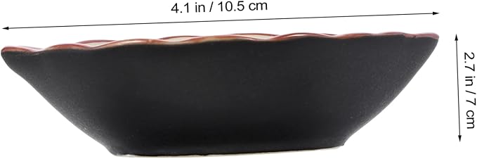 4Pcs Leaf Shape Ceramic Appetizer Plates Random Pattern Snack Dipping Bowls Versatile Serving Dishes for Fruits Nuts and Condiments for Restaurants and Home Use