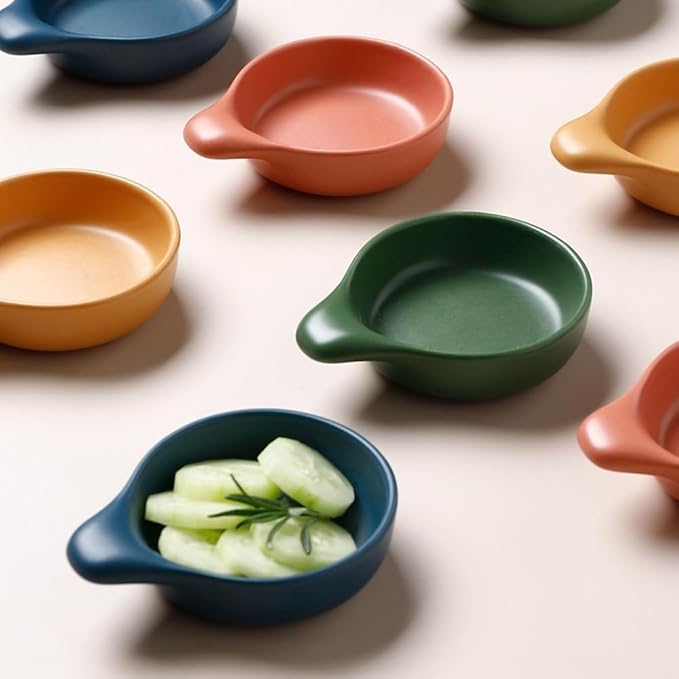 Dessert Plates Savory Dishes Dipping Sauce Plate Ceramic Dishes Appetizer Small Sauce Soy Sauce Vinegar Seasoning Dipping Dish Appetizer Plates Snack Tray(B)