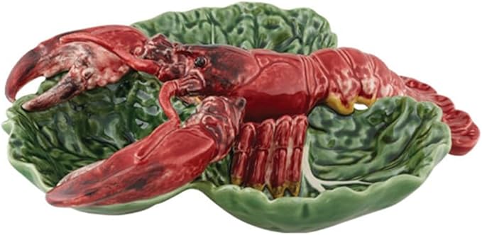 Bordallo Pinheiro Cabbage with Lobsters Large Appetizer Plate
