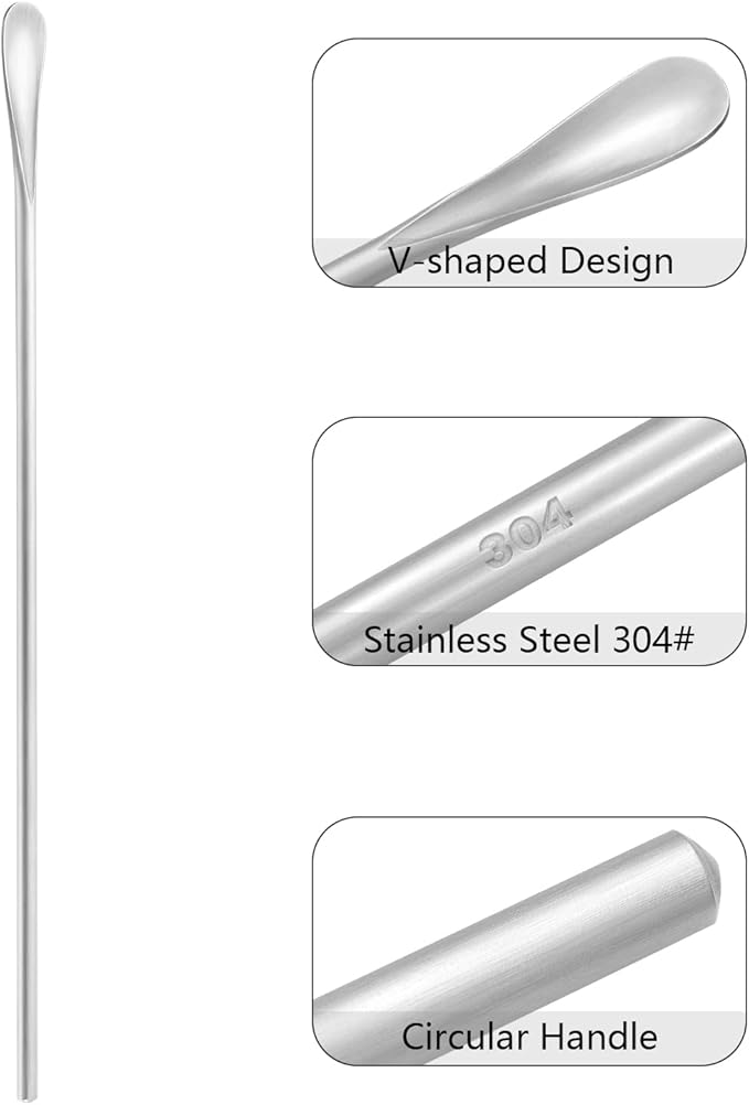 8-Pack 10" / 25.8cm Stainless Steel Long Handle Stirring & Mixing Spoon – Reusable Bar Tool for Coffee, Tea, Iced Drinks & Cocktails
