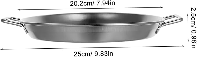 Mobestech Silver Stainless Steel Round Serving Tray Versatile Bbq Platter for Seafood Steak Snacks Easy to Clean Stackable Design for Home Outdoor Use
