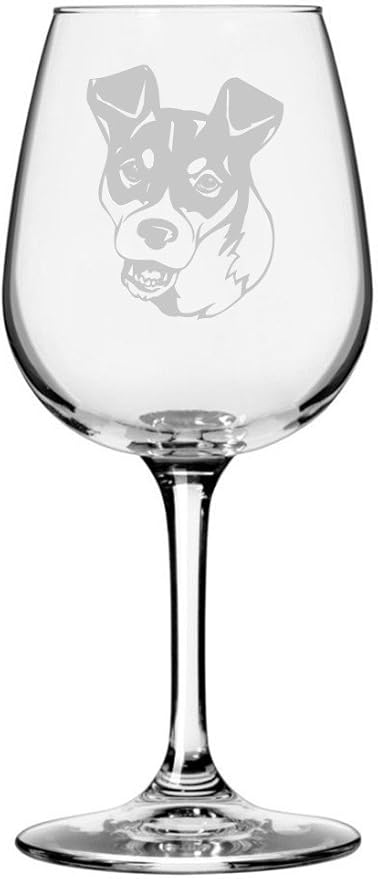 Etched Laser Art Personalized Dog Themed Etched Wine Glass - Custom Dog Breed Wine Glasses for Pet Lovers, Unique & Personalized Birthday Gift for Men & Women - Ratonero Bodeguero Andaluz, 12.75 oz