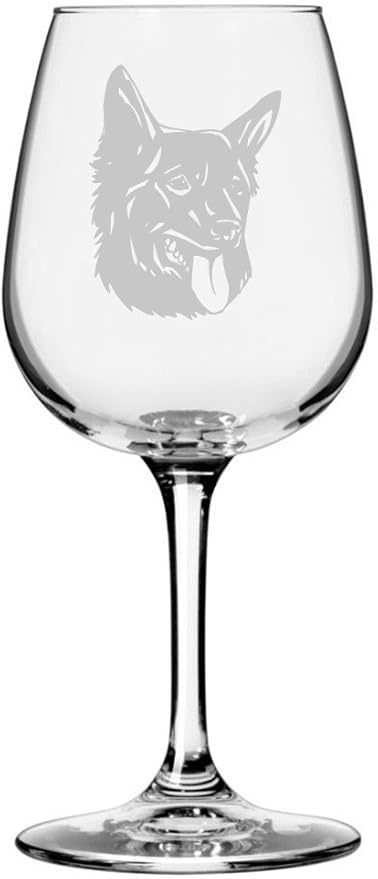 Etched Laser Art Croatian Sheepdog Personalized Dog Themed Etched 12.75oz Wine Glass Custom Dog Breed Wine Glasses, Ideal for Pet Lovers, Unique Birthday Gift for Men & Women, Personalized Gift