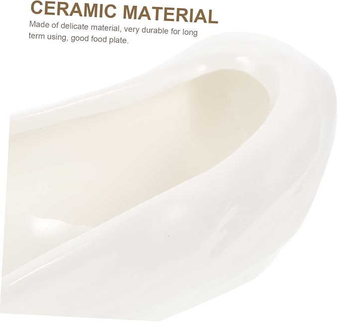 PRETYZOOM Oyster Plates Shell-shape Dinner Plates Ceramic Serving Platters for Restaurant