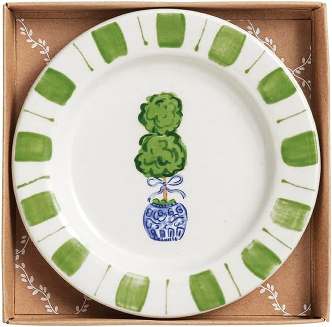 Mud Pie Ceramic Single Topiary Tidbit Plate