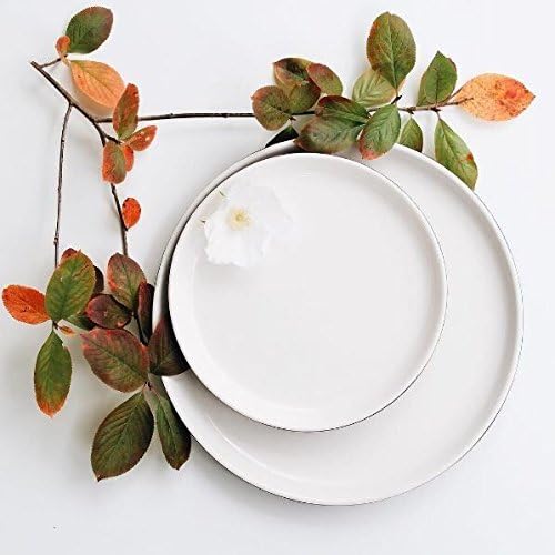 Magisso White Line Naturally Cooling Ceramic Round Serving Plate - 10.5 Inch #