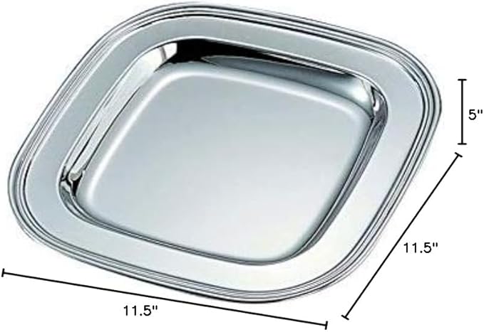 Square Tray in Nickel Finish (11.5 in. L x 11.5 in. W)