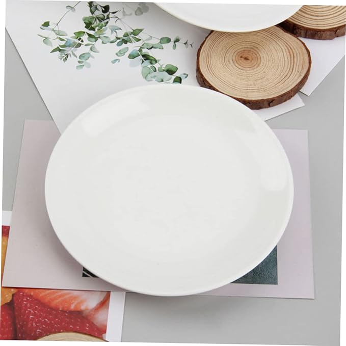 Cabilock 2Pcs White Ceramic Dipping Plate Condiment Dish for Appetizers and Sauces and Stable Design for Electric Oil Aromatherapy Warmers and Home Decor