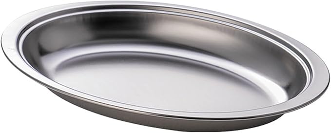 Steaming Fish Tray Stainless Steel Serving Plate Oval Shape Multifunctional for Home or Restaurant Use Silver/Gold