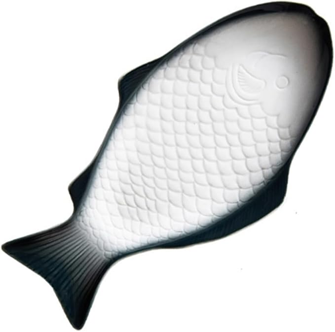 Zerodeko Ceramic Fish-shaped Dish for Snack Storage Unique Serving Platter Deep Green for Family Gatherings Parties and Home Dining Decor