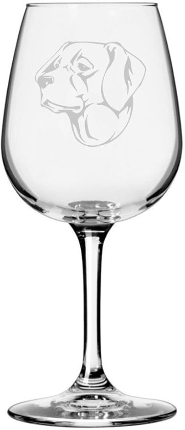 Etched Laser Art Braque du Puy Personalized Dog Themed Etched 12.75oz Wine Glass Custom Dog Breed Wine Glasses, Ideal for Pet Lovers, Unique Birthday Gift for Men & Women, Personalized Gift