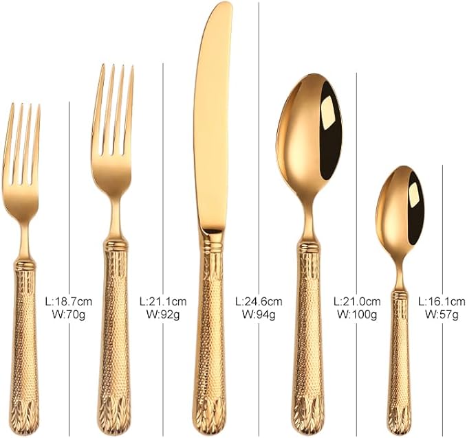 20-Piece Silverware Set, Premium 18/10 Stainless Steel Flatware Set for 4, Mirror Polished Cutlery, Dishwasher Safe Modern Tableware