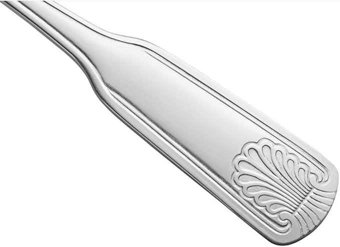 Soro Essentials- Stainless Steel Seashell Serving Fork Set of 12- Serving Utensils Serving Flatware Cutlery Kitchen Tableware Buffet Serving Utensils for Home Kitchen and Restaurant