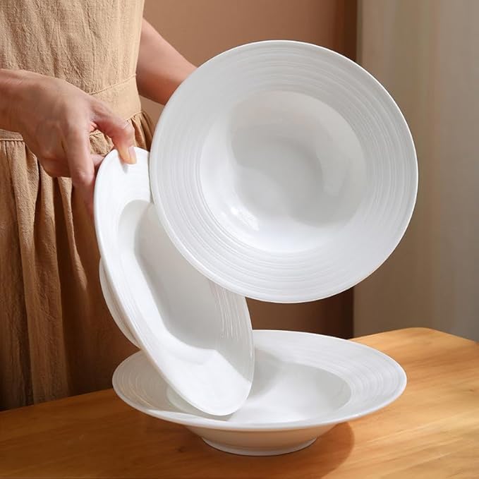 Pasta Plates Simple Ceramic Round Plate Pasta Nordic Style Tableware Western Soup Salad
