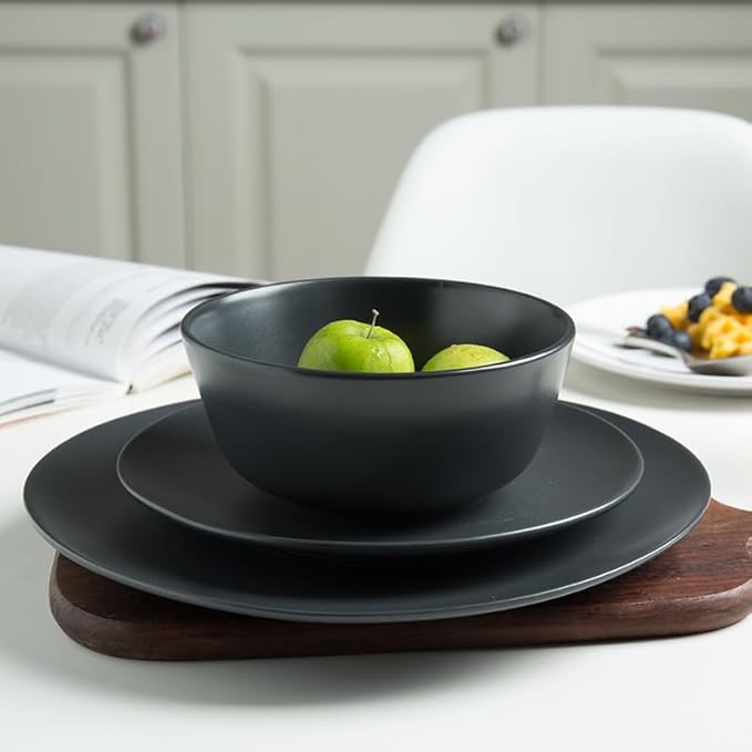 Dinner Plates Simple Ceramic Tableware Set Bowls and Plates Western Tableware Household Bowls and Plates Salad Bowls and Plates Dinnerware(D)