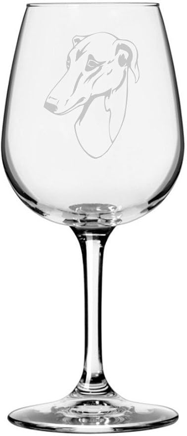 Etched Laser Art Chippiparai Personalized Dog Themed Etched 12.75oz Wine Glass Custom Dog Breed Wine Glasses, Ideal for Pet Lovers, Unique Birthday Gift for Men & Women, Personalized Gift