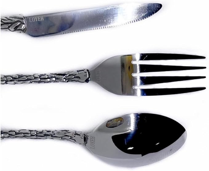 Stainless Steel Flatware Tableware Modern Look Great Gifts For Halloween Easter and Christmas