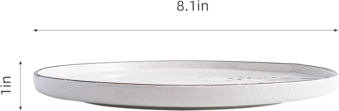 Ceramic Appetizer Plates, 8 Inch Dessert/Salad/Small Dinner Plates for Snacks, Side Dishes, Round Serving (24, Pink Sakura A)