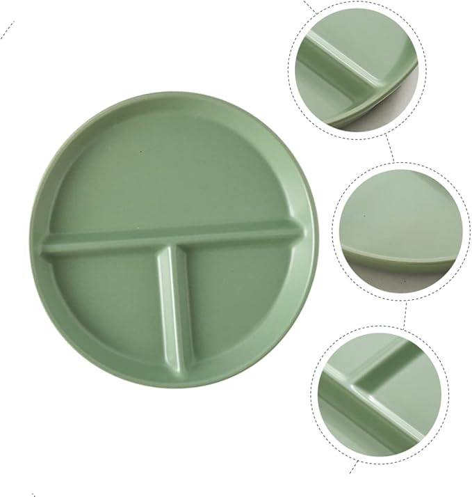 Luxshiny Healthy Eating Plate Ceramic Sectioned Plates for Adults for Portion Control for Family Dinner